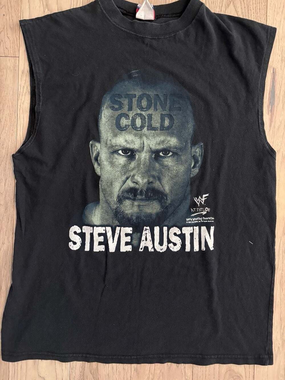 Vintage 1998 WWF Stone Cold Steve Austin Sleeveless T-Shirt XL